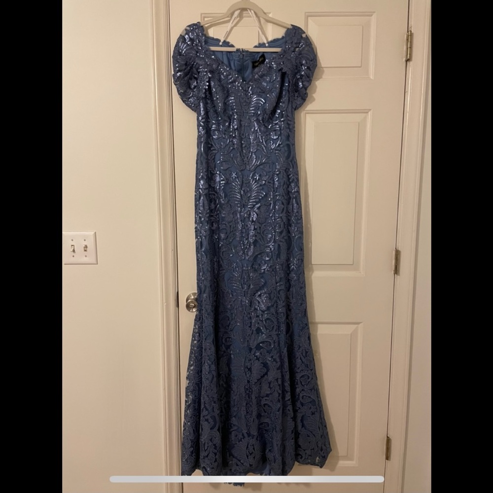 Embroidered Tadashi Shoji Sequened Gown